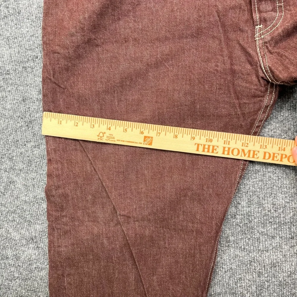 Levi's 501 XX Jeans Men's Burgundy Denim Frayed Classic Button‎ Fly - 40X27.5